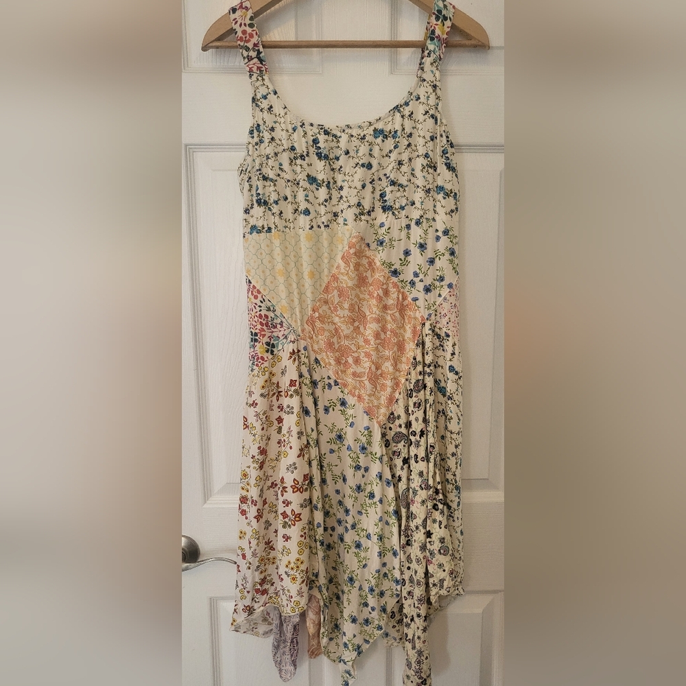 Floral Patchwork Sleeveless Dress